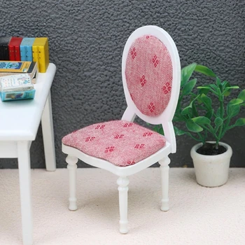 1:12 Lėlių Miniatiūrinės Medinės Kėdės Kambarį Imitavimo Modelis Baldai Mini Kėdė Vaikams, Lėlių Namelio Baldai