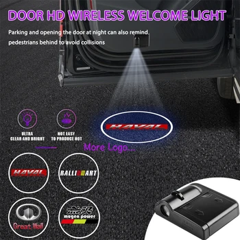 1/2vnt Automobilio Duris LED HD Wireless Sveiki atvykę Šviesos Dekoratyvinės Lempos Lazerinis Projektorius Skirtas 