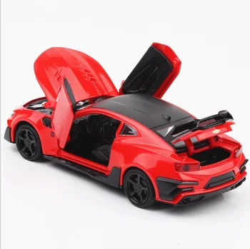 1: 32 modeliavimas komaro automobilio modelį lydinio acousto regos automobilio modelio automobilio modelio papuošalus vaikų žaislai, gimtadienio dovana raudonas automobilis