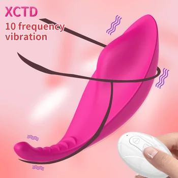 10 Greičio Vibratorius Kiaušinių Klitorio Stimuliacija Nuotolinio Valdymo G-spot Užsiuvimas Massager Moterų Vibracija, Nešiojami Kelnaitės Suaugusiųjų Sekso Žaislai
