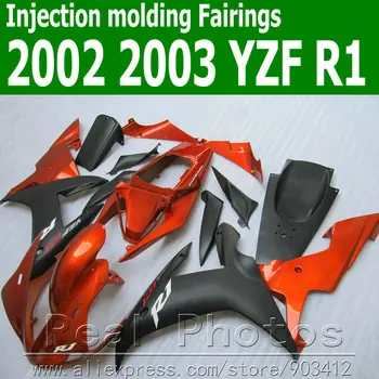 100% liejimo purvasargiai nustatyti YAMAHA R1 02 03 YZF R1 matinis juodos rudos lauktuvės rinkinys, 2002 m. 2003 m. motociklas JK33