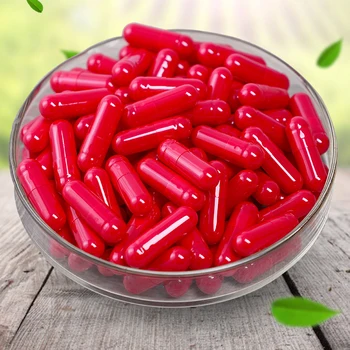 1000Pcs/maišelis Dydis 0# Tušti Raudonos Kietos Želatinos Kapsulės Kosher Gelio Medicina Tablečių Vitaminų Asmens Sveikatos Priežiūros Tabletes Atvejais, Šakotuvai