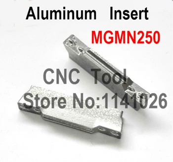 10VNT MGMN250 Aliuminio karbidas tekinimo įrašyti ,Gamyklos, rozetės,pjovimo diskai,cnc,už Griovelį Turėtojas MGEHR & MGIVR &MGEVR