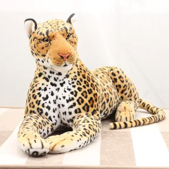 133cm Didelis Kietas Leopardas gulėti Pagalvę gyva Imituojant Gyvūnų modelį, Vaikai mount apdailos įdaryti Pliušinis lėlės Vaikams, žaislų, dovanų