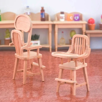 1Pc 1:12 Miniatiūriniai Lėlių Kėdė Kūdikių Sėdynės Valgomojo Kėdę, Modelis Baldai Virtuvės Baldai Aksesuaras Doll House Dekoro