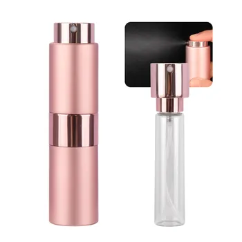 1pc Pink 15ML Metalo Aukštos klasės Kvepalų Buteliuko Sub-butelis Linijinės Stiklo Kosmetikos Purškimo Nešiojamų Tuščias Daugkartiniai Kelionės Butelis