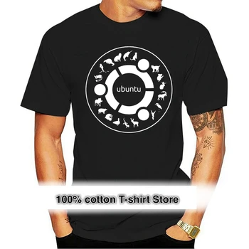 2021 Naujas Mens T Shirts, Linux Ubuntu Marškinėliai (Vidutinis) 100% Medvilnė, Visiškai Nauja, T Marškiniai 011315