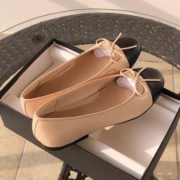 2022 Atsitiktinis seklių atsitiktinis batai moterų avalynė spalva Maišyti spalvas pavasarį ir rudenį butas batai apvalus-head batai mažai viršų batai