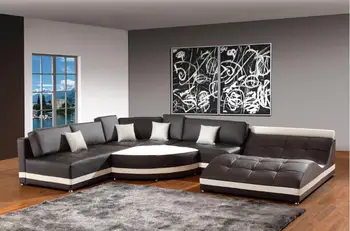 2022 sofos modernos para salė Modernus odinis kampas sofos už Sofos nustatyti gyvenamojo kambario baldai U formos didelių cornerliving kambarys