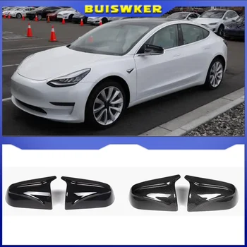 2vnt Auto Pusės Galinio vaizdo Veidrodėlis Dangtelio Korpuso Dangtelis Būsto Pakeitimo Tesla Modelis 3. 2016 m. 2017 m. 2018 m. 2019 m. 2020 m.