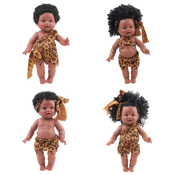 35cm Juoda Lėlė Afrikos Mergina Tikroviška Kūdikių Žaisti Lėlės Tikroviška Mados Žaislas Vaikams Gimtadienio Dovana
