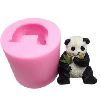3D Panda patalpų įrengimui skirti Dirbiniai Pelėsių Minkštas Tortas Dekoravimo Priemonė, Tortas Šokolado Pelėsių 