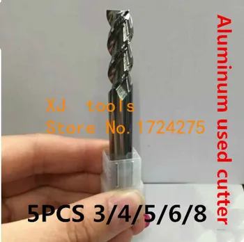 3F-3/4/5/6/8MM aliuminio lydinio frezavimo cutter, karbido, aliuminio frezavimui pjovimo,CNC Pabaigos frezavimo pjovimo ,CNC Frezavimo pin įrankis