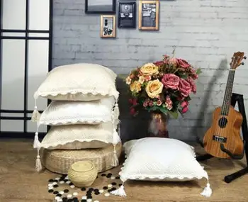40x40cm klasikinio medvilnės nertų pagalvėlių padengti kutas mesti pagalvę padengti juosmens pagalvės užvalkalą namų dekoro