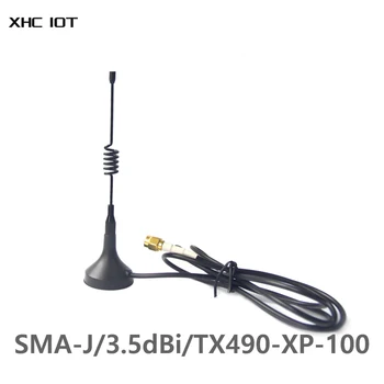 490MHz Aukštos Kokybės Gyvis Antenos SMA-J Sąsaja Varža 3.5 dBi Pelnas 50 Omų Mažiau Nei 1,5 SWR XHCIOT TX490-XPL-100