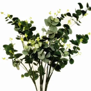 5vnt Dirbtinis Eukalipto Medžio Šaką 35' Modeliavimo Dirbtiniais Žaliųjų Augalų Eukalipto Stiebų Namų Vestuvių Gėlių Dekoracija