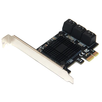 6 Port III PCI-e Valdytojas Plėtros Kortelę ar 6-Port PCIE į SATA3.0 Adapteris QXNE