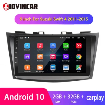 9inch Android 10.1 Automobilio Radijo Multimedijos Grotuvo Suzuki Swift 4 2011-2015 M. Carplay 2din GPS Navigacija Stereo Autoradio DVD NR.