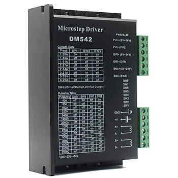 ABSF CNC Skaitmeninis Microstep Vairuotojo DM542 Žingsninių Variklių Valdiklis, 2-Etapas Skaitmeninis Stepper Motor Driver 20-50V DC Max 4.2 A
