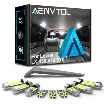 AENVTOL Auto LED Interjero Šviesos Canbus Už Lexus LX 450 470 570 LX450 LX470 LX570 1996 m. 1997 m. 2006 m. 2015 m. 2016 m., 2020 m. Priedais Rinkinys