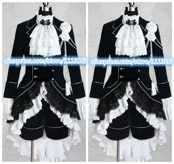anime Black butler Kuroshitsuji Ciel Phantomhive Cirkas Juodas Kostiumas Apranga Cosplay kostiumų užsakymą pagaminti bet kokio dydžio