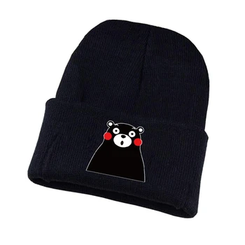 Anime Kumamon Megzti skrybėlę Cosplay skrybėlę Unisex Spausdinti Suaugusiųjų Atsitiktinis Medvilnės skrybėlę paaugliams žiemos Megzti Dangtelis