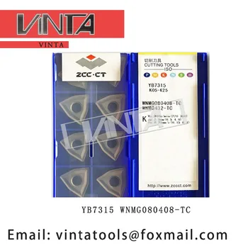 aukštos kokybės 10vnt/daug YB7315 WNMG080408-TC cnc karbido tekinimo įdėklai pjovimo peilis įrankiai
