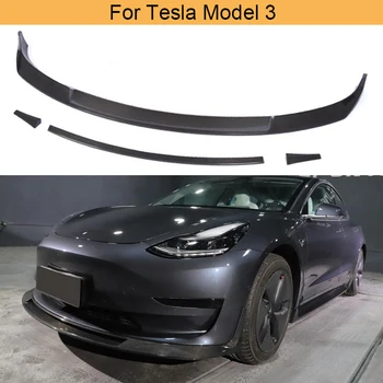 Automobilio Bamperio Lūpos, Smakro Spoileris Už Tesla Model 3 2017 - 2019 M., Priekinis Bamperis Lūpos, Smakro Skaldymo Anglies Pluošto Spoileris