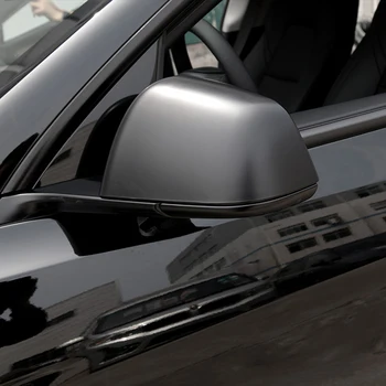 Automobilių Apdailos Pusės Durų Veidrodėliai Padengti Apdaila Priedai Išorės Aukštos Kokybės ABS Tesla Model Y 2020-2021 Patvarus