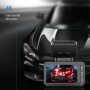 Automobilių DVR Brūkšnys Cam 4K WiFi, Automobilių Vaizdo įrašymo Dual Lens Auto Stovėjimo Stebėti Naktinio Matymo GPS Tracker Transporto priemonės vaizdo Kamera G-sensorius ADAS