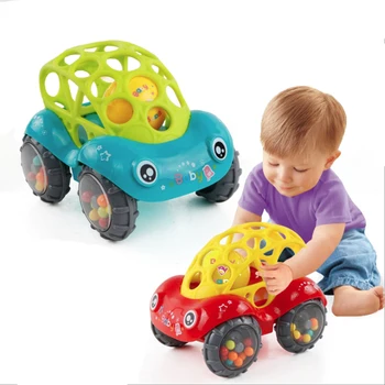 Baby Automobilių Lėlės Žaislas Lovelę Mobiliojo Bell Žiedai su šlapia Danga Gutta Percha Vertus Gaudyti Kamuolį s Naujagimiams 0-12 Mėnesių
