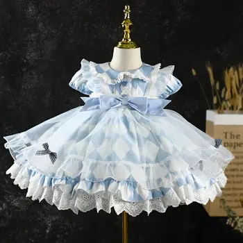 Baby Girl Vasaros Derliaus Lolita Ispanijos Nėriniai Princesė Suknelės Velykų Gimtadienio Eid Vaikai Suknelės Mergaitėms