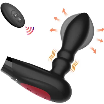Belaidis Nuotolinio Elektros Pripučiami Vyrų Prostatos Massager Vibracija Butt Plug Analinis Plėtra Vibratoriai Sekso Žaislais Vyrams, Moterims