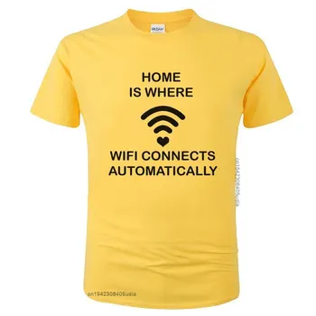 Belaidžio Wifi Laišką Atspausdinta Marškinėliai Vyrams Moterys Mados Medvilnės Trumpomis Rankovėmis T-Shirt Atsitiktinis Wifi Marškinėlius Vyrų Tshirts Negabaritinius