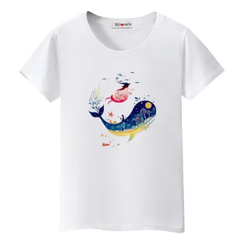 BGtomato Aplinkos apsaugos marškinėlius Povandeninis Pasaulis gražus t-shirt moterims, prekės geros kokybės atsitiktinis viršų tees marškinėliai