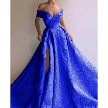 Bridesmaid Dresses Royal Blue Prom Seksualus Naktinis Klubas Spalvingas Arbata-Ilgis Vestuvių Oficialią Chalatai De Kokteilis Kamuolys Suknelė Vestido