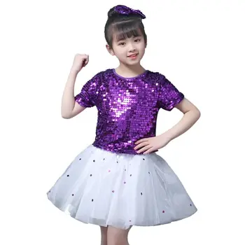 China salsa šokių drabužiai Džiazo šokių suknelė vaikai, mergaitės vaikas, berniukas Džiazo šokio kostiumų mergina vaikų berniukas karnavalas kostiumas viršūnes + sijonas