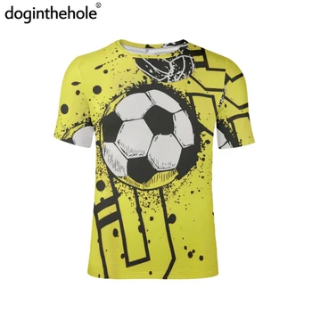Cool Futbolo Spausdinti Vyrams, Atsitiktinis Marškinėliai trumpomis Rankovėmis Apvalios Kaklo Vyrų Viršūnes Vasaros Orui Slim T-shirt Vyrams Palaidinė 2022 