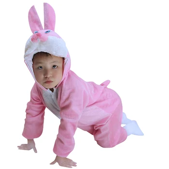 Dinozauro Kostiumo Cosplay Pižama Gyvūnų Ilgomis Rankovėmis Kostiumas Vaikams Krokodilas Pink Rabbit Gaidys Juoda Katė