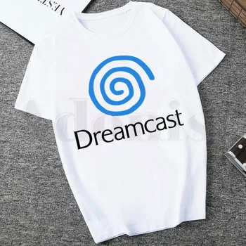 Dreamcast Duoklė Sukama T Marškiniai moteriškos Harajuku Vintage marškinėliai trumpomis Rankovėmis Moteriška Viršūnes Tees