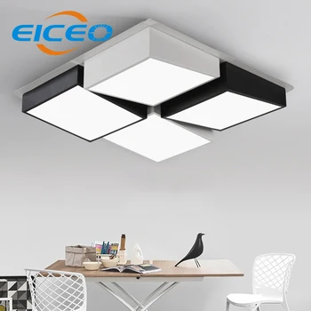 (EICEO) Modernus Minimalistinis LED Lubų šviestuvas Kambarį Stačiakampio Meno Kūrybinė Asmenybė Geometrinis Derinys Apšvietimas