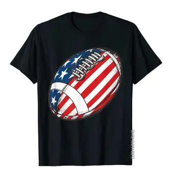 Futbolo Kamuolys Amerikos Vėliava, U. S. A. Puiki Dovanos Idėja T-Shirt Medvilnės Laisvalaikio Tees Naują Atvykimo Vyrų Marškinėliai Cosie