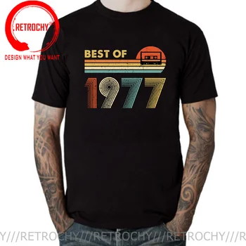 Gimė Nuostabus 1977 Limited Editon Marškinėliai Best 1977 Kasetės T-Shirt, Derliaus Ratas Atrodo 1977 M. Visos Originalios Dalys Tee Marškinėliai