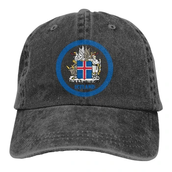 Islandijos herbas Beisbolo Kepuraitė su Snapeliu kpt Sporto Unisex Lauko Užsakymą Vikingai Skrybėlės