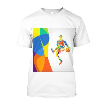 Jumeast Estetinės T-marškinėliai Vyrams 3D Krepšinio Spausdinti Negabaritinių Prakaito Sportiniai Marškinėliai Šviesos Mokslo Drabužius T-shirty