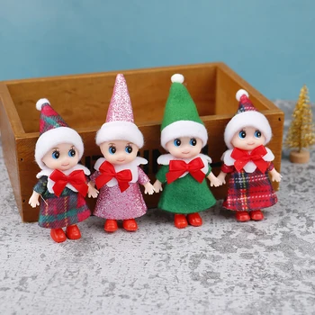Kalėdų Elf Lėlės Lėlės Vinilo Žaislas, Lėlė Baby Elf Lėlės su Kojomis Bateliai Baby Doll, Elf Žaislas su Slankiosiomis Rankas, Kojas Kalėdų Lėlės