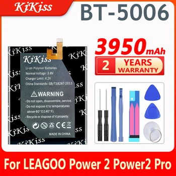 KiKiss 3950mAh daugkartinio Įkrovimo Baterija BT-5006 už LEAGOO Galia 2 Power2 ACCU Atsarginė baterija