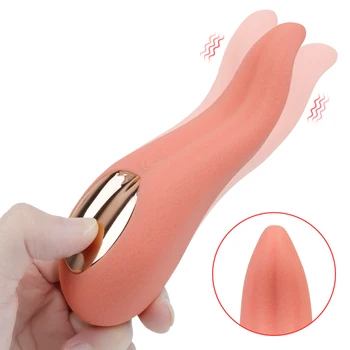 Klitorio Kalba Lyžis Vibratorius su 10 Vibracijos Režimą Nešiojamų Minkšto Silikono Moterims G Spot Vibratorius Klitorio Stimuliatorius