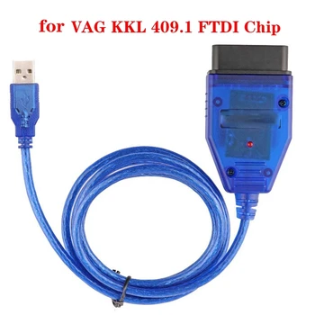 Kostiumas skirtas VAG KKL 409 FTDI OBD2 KKL409 USB Diagnostinis Laidas V-W/A-upi/S-valgyti VAG-Serija VAG COM 409 Kabelis