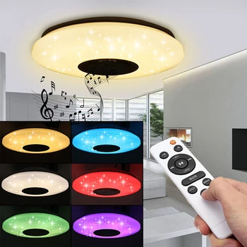 LED Lubų Šviesos 220V RGB Pritemdomi 36/60W APP Kontrolės Bluetooth & Muzika, Modernios LED Lubų šviestuvas Gyvenimo Kambario, Miegamasis Dekoro Šviesos